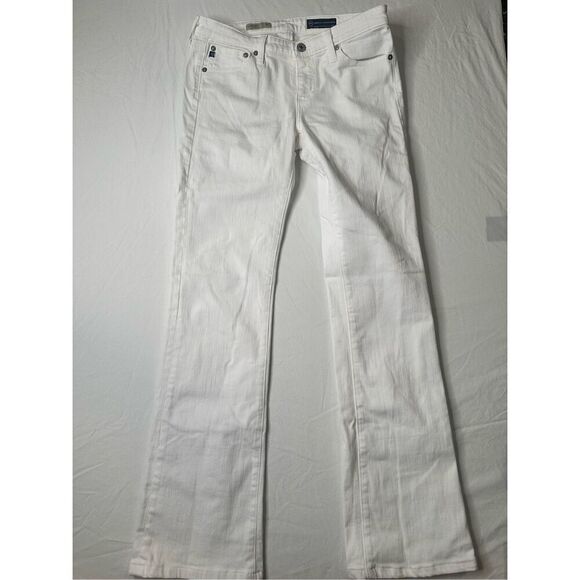 AG Adriano Goldschmied Women’s The Angel Bootcut White Jeans, size 28R - Picture 2 of 10